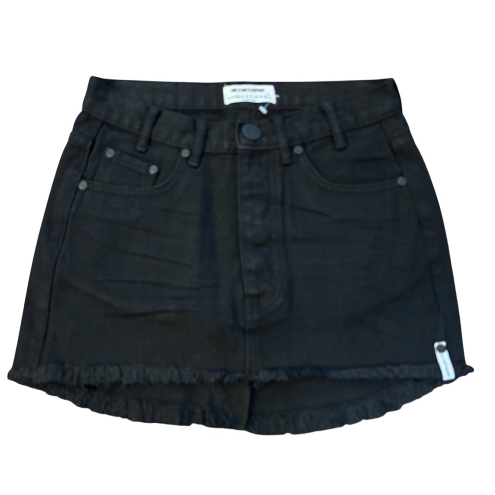 One Teaspoon New Junkyard Black Denim Mini Jean Skirt Size 2